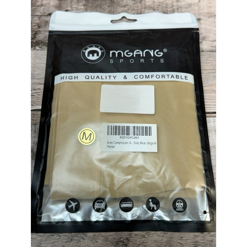 MGANG Sports Knee Compression Sleeve Daily‎ Wear Beige Medium